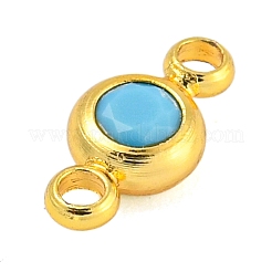 Покрытие стойки латунь паве кубический цирконий плоские круглые звенья соединительные подвески&nbsp;KK-P277-56B