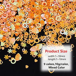 90 г 9 цвета блестки для нейл-арта с животными&nbsp;MRMJ-DC0001-13