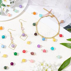 100 шт. подвески из натурального белого нефрита FIND-FH0004-84