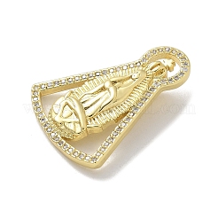 Латунные микропаве прозрачные подвески с фианитом KK-M300-12G-03