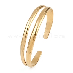 Браслеты-манжеты из нержавеющей стали 304 для женщин&nbsp;BJEW-B147-02G