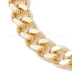 Браслеты-цепочки из латуни с кубинскими звеньями&nbsp;BJEW-JB13349