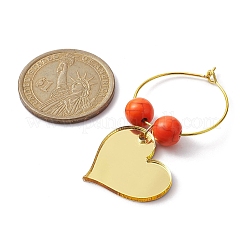 Акриловые подвески для бокалов в форме сердца AJEW-JO00203