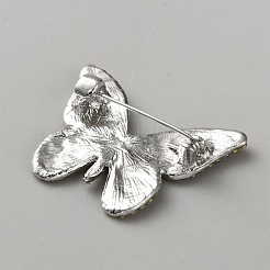 Броши-бабочки из сплава для одежды рюкзака&nbsp;JEWB-WH0051-002P