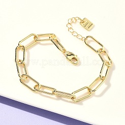 Латунные браслеты скрепки&nbsp;BJEW-C138-01G