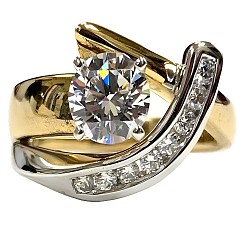 Кольца из латуни с микропаве&nbsp;FS-WG8456F-02