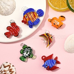 6шт 6 стиля подвески ручной работы лэмпворк&nbsp;LAMP-YW0001-56