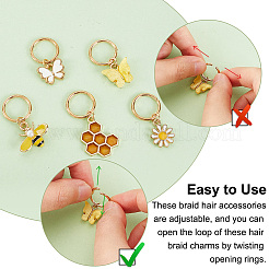 Сплав эмаль и смола и горный хрусталь плетение подвески для волос украшения зажимы PALLOY-AB00088