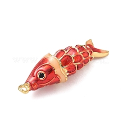 Подвески из латуни микропаве с фианитами и эмалью KK-H526-03G-06