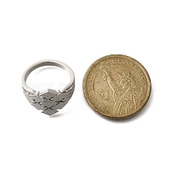 Кольцо из нержавеющей стали 304 с текстурированным ромбом для женщин RJEW-L126-06B-P