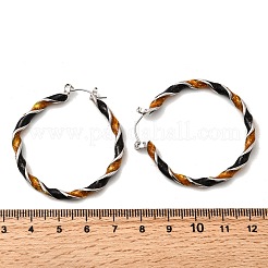 Серьги-кольца из сплава с эмалью&nbsp;LS-EJEW-P319-06P