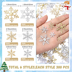 6 пакетик 3 стилей 2 цвета пластиковое конфетти&nbsp;DIY-SC0031-48A