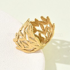 Регулируемые манжеты из нержавеющей стали 304 с открытыми кольцами для женщин&nbsp;LS-RJEW-Z122-03G-05