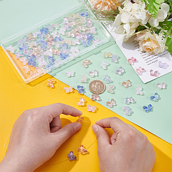 110 шт. 5-цветные градиентные прозрачные стеклянные бусины&nbsp;GLAA-GA0002-22