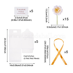 Прозрачные подарочные коробки для упаковки конфет из ПВХ с лентой и искусственным цветком CON-TAC0001-20D