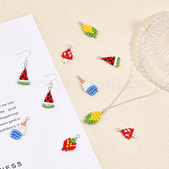 30 шт. 5 стиля подвески из стеклянных бусин&nbsp;FIND-CA0006-25