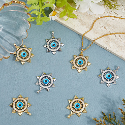 8 шт. 2 цвета латунные подвески с микропаве и кубическим цирконием KK-BBC0019-54