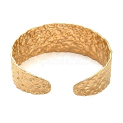 Текстурированные плоские браслеты-манжеты из нержавеющей стали 304 BJEW-G694-04G