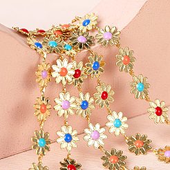 Цепи из латунной эмали с цветочными звеньями длиной 2 м CHC-SZ0001-35