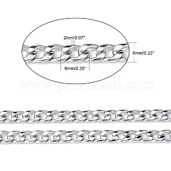 Не тускнеющие кубинские звенья цепи из нержавеющей стали 304 длиной 3.28 фут X-CHS-G010-02P