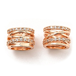 Стойки обшивки латунь микро проложить кубического циркония бусы KK-F856-09RG