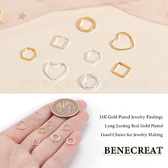 80шт 8 стильных латунных соединительных кольца&nbsp;KK-FH0005-70