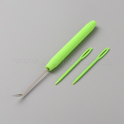 Игла для вязания крючком из пластика и железа с загнутым кончиком TOOL-WH0159-06C