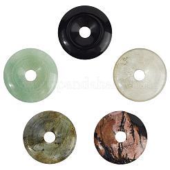 5 шт. 5 стиля подвески из натурального зеленого авантюрина&nbsp;G-SP0001-38