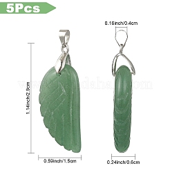 5 шт. двухцветных резных подвесок из опалита&nbsp;G-YW0002-41