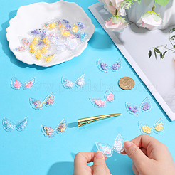 60 шт. 6 цвета крыла ПВХ пайетки пластиковые кабошоны FIND-GF0005-42