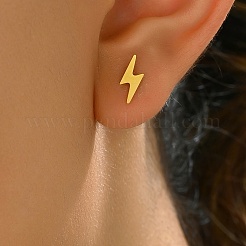 Серьги-гвоздики в виде молнии из нержавеющей стали 201&nbsp;NS8933