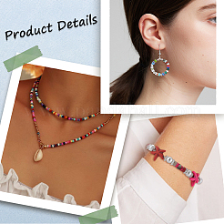 2 нити натуральных и синтетических смешанных каменных бусин G-SC0002-74