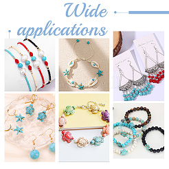 6 нити 3 стилей синтетические бирюзовые бусины нити TURQ-NB0001-24