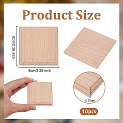 10 шт. деревянные строительные игрушки&nbsp;AJEW-OC0014-43