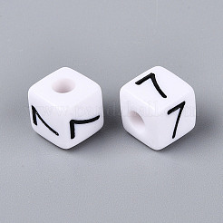 Непрозрачные акриловые европейские большие шарики отверстия&nbsp;SACR-N020-01B-08