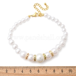 Круглые бусины из искусственного жемчуга для женщин BJEW-B124-01G