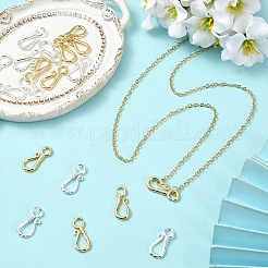 20 шт. 2-х цветные латунные застежки-крючки&nbsp;KK-YW0004-17