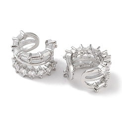 Серьги-манжеты из циркония EJEW-E310-15P