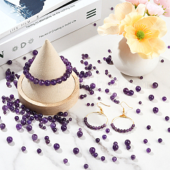 100 шт. Натуральные аметистовые бусины&nbsp;G-SP0001-22C