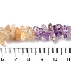 Нити бусин из натурального цитрина и аметиста G-L610-A06-B01