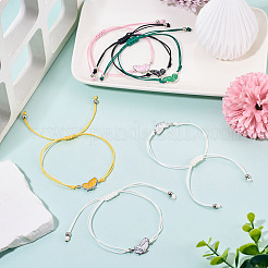 3 комплект из 6 шт. 3 стилей браслетов из сплава и эмали&nbsp;BJEW-TA0001-22