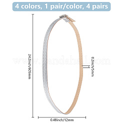 4 пара двухцветных шнурков из искусственной кожи&nbsp;FIND-DR0001-14