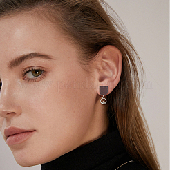 60 шт. деревянные серьги-гвоздики&nbsp;EJEW-FI0003-33D