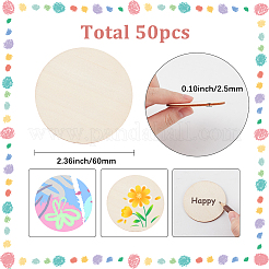 50шт вырезы из дерева DIY-SP0004-64B-01