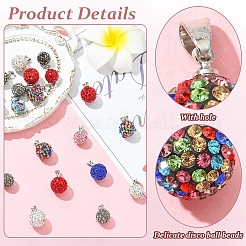 10 шт. подвески из полимерной глины ручной работы со стразами&nbsp;RB-YW0001-29A