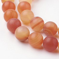 Натуральный красный агат нитей бисера&nbsp;G-G735-64F-10mm