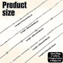 20 шт. двухцветные железные цепочки на ногу AJEW-GO0002-49