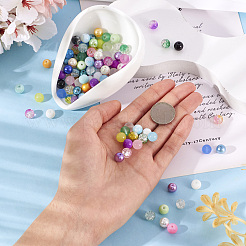 360шт 6 цвета стеклянные бусины&nbsp;GGLA-TA0002-07