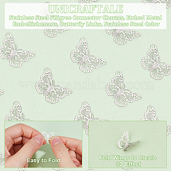 100 шт. филигранные соединительные подвески из нержавеющей стали 304&nbsp;STAS-UN0057-14