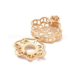 Подвески-медальоны из латуни с микропаве из цветного кубического циркония KK-G390-29MG